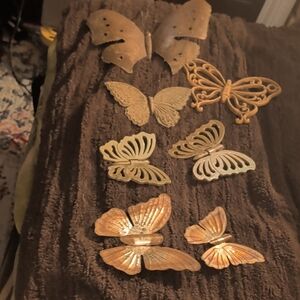 Antique Bronze and Gold Butterfly Wall Decor Set